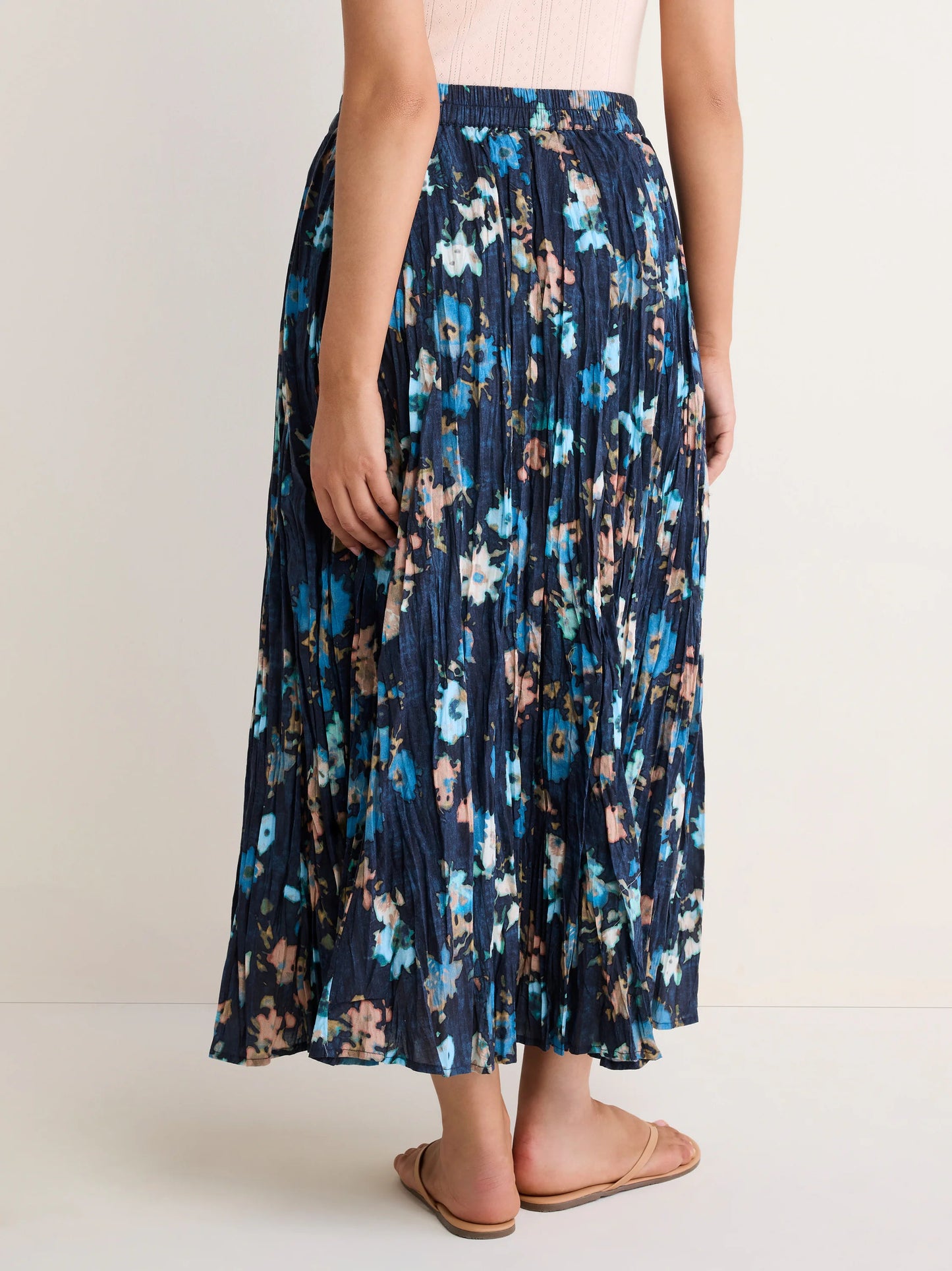 nz by NIC+ZOE Glowy Floral Cotton Crinkle Skirt