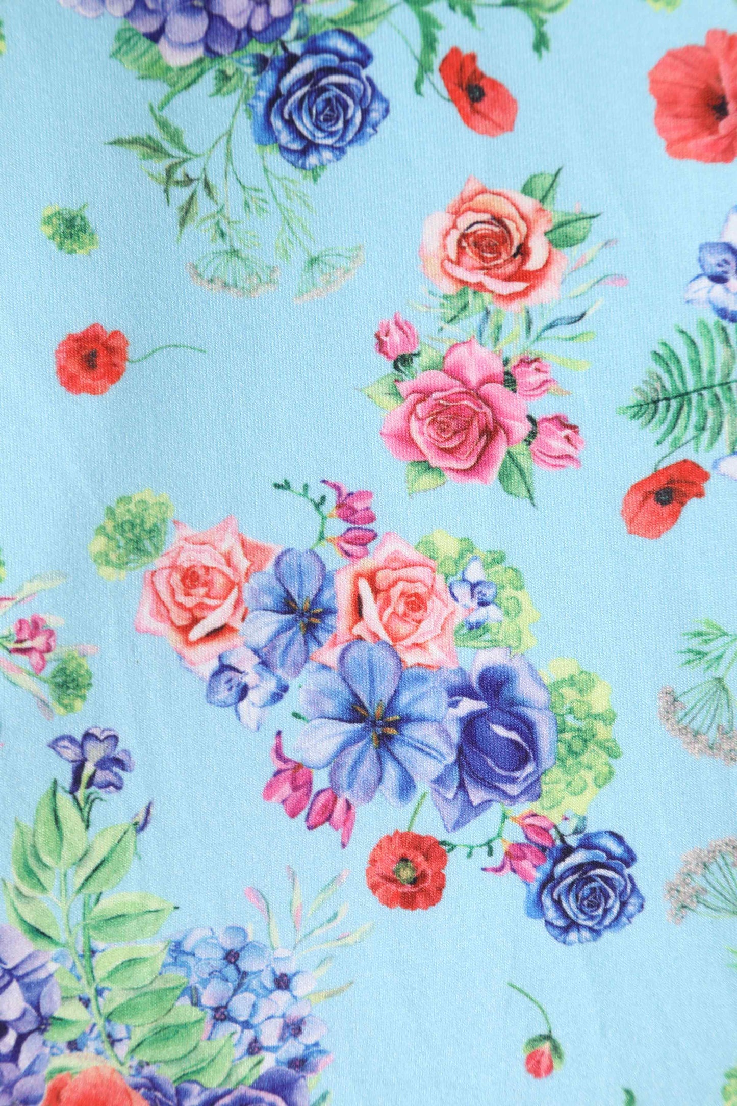 Brenda Light Blue Hydrangea Dress