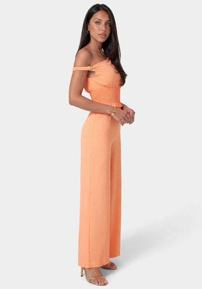 Off Shoulder Wide Leg Jumpsuit