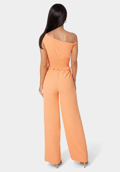 Off Shoulder Wide Leg Jumpsuit