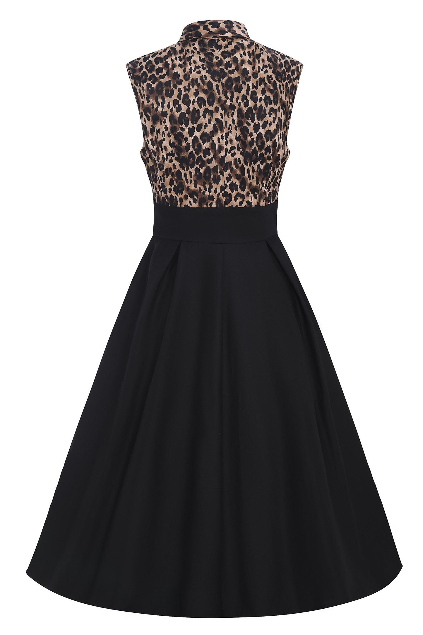 Lisa Retro Leopard Print Shirt Dress