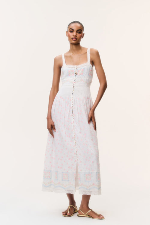 Cerys Embroidered Cotton Maxi Dress