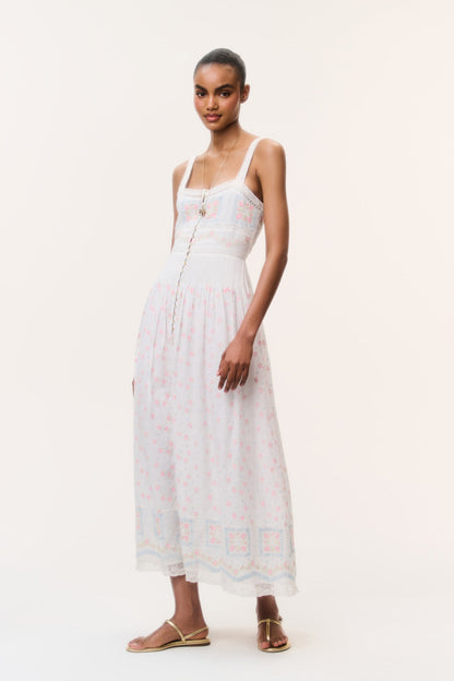 Cerys Embroidered Cotton Maxi Dress