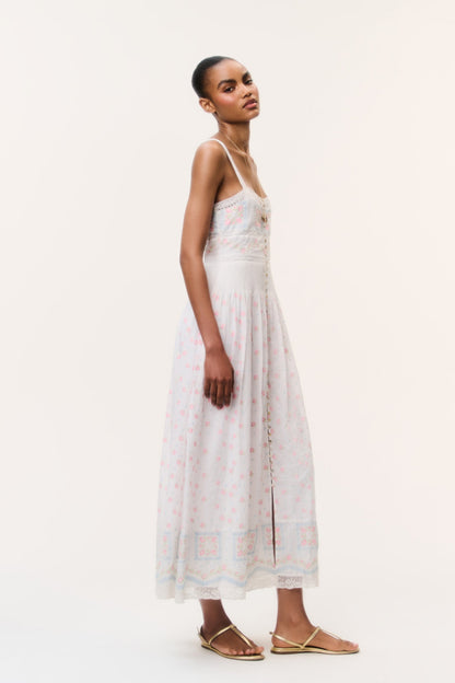 Cerys Embroidered Cotton Maxi Dress