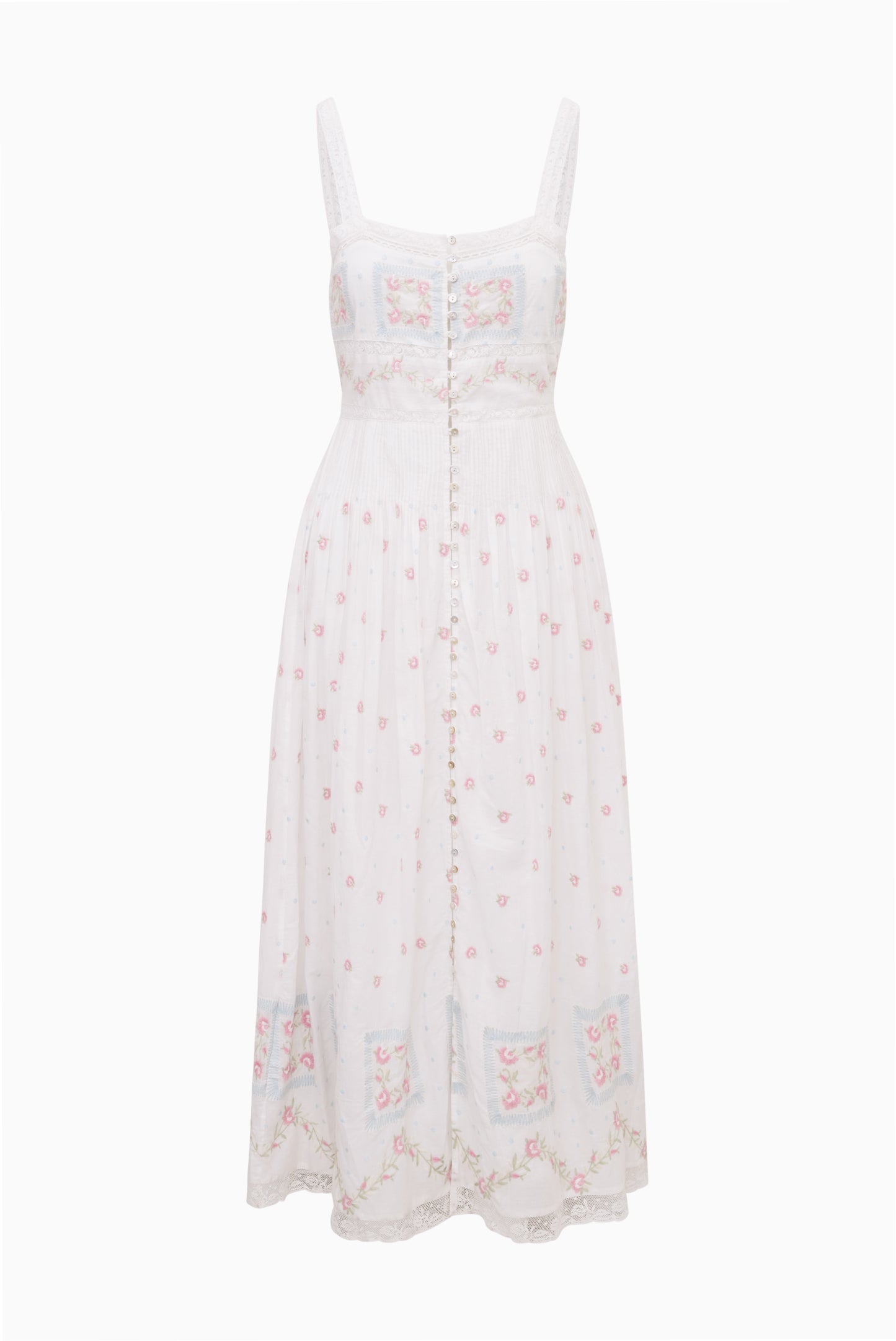 Cerys Embroidered Cotton Maxi Dress