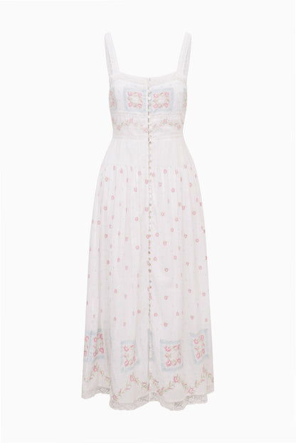 Cerys Embroidered Cotton Maxi Dress