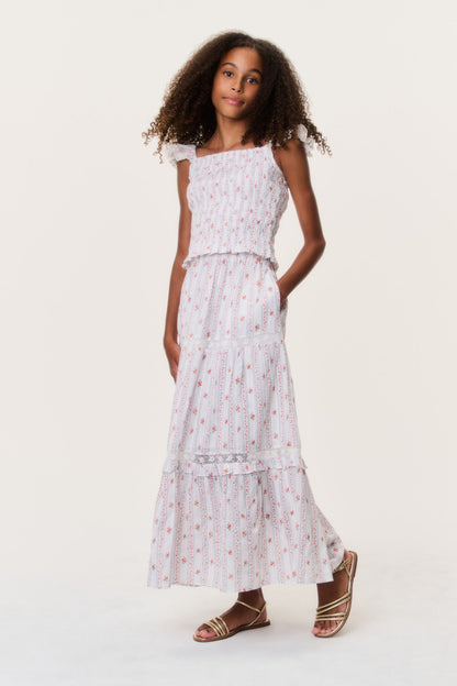 Tween Cherry Stripe Colina Skirt