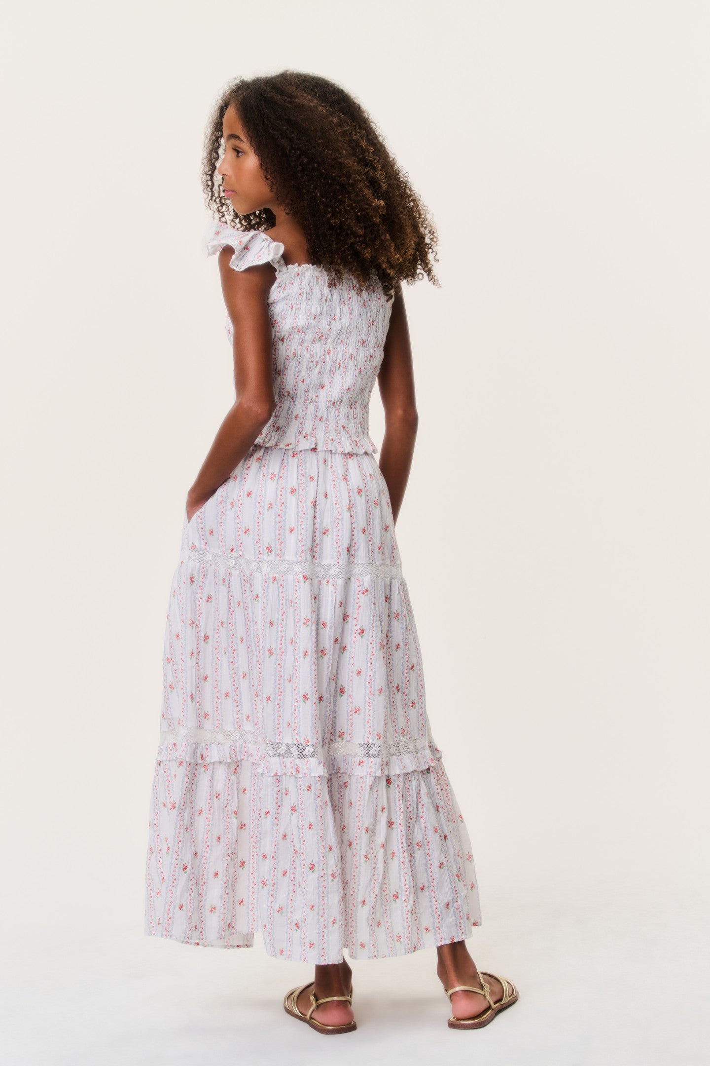 Tween Cherry Stripe Colina Skirt