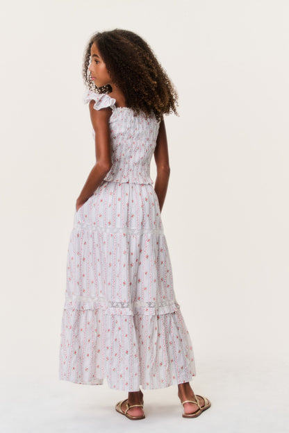 Tween Cherry Stripe Colina Skirt