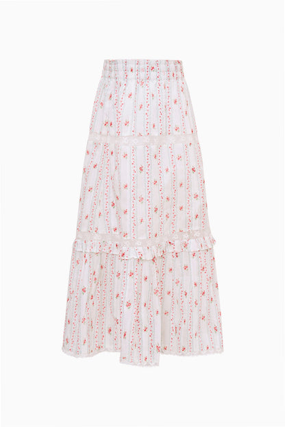 Tween Cherry Stripe Colina Skirt