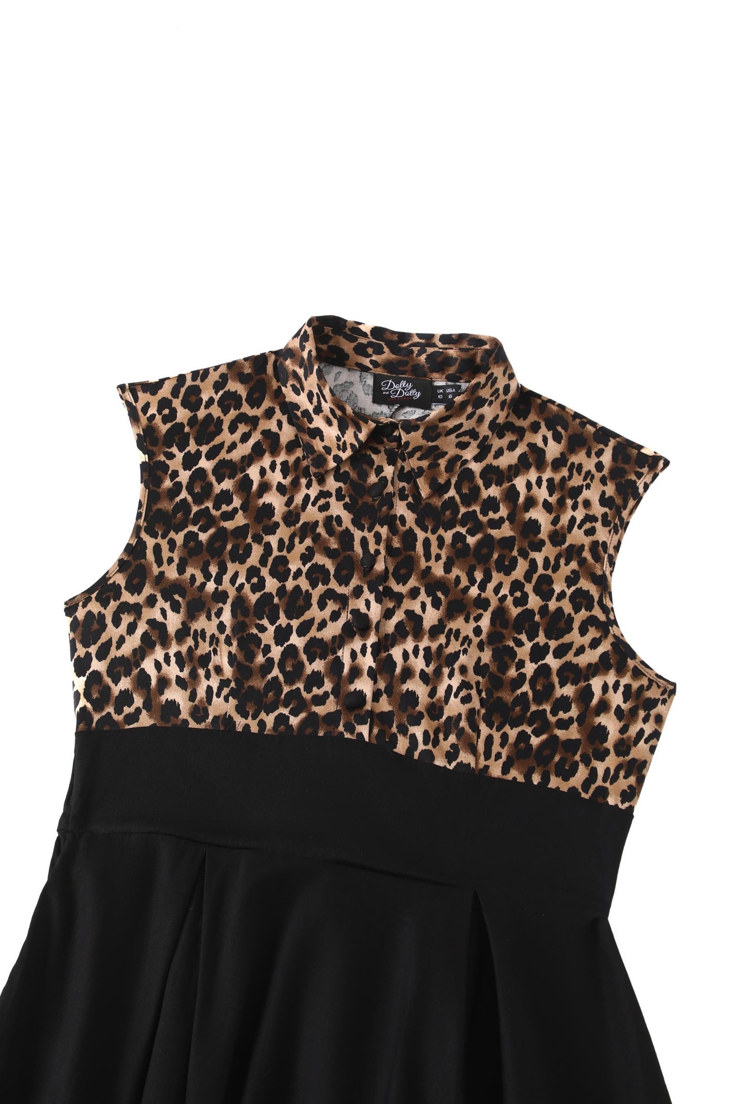 Lisa Retro Leopard Print Shirt Dress