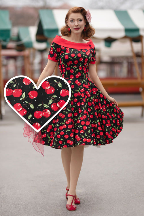 Darlene Cute Cherry Swing Dress