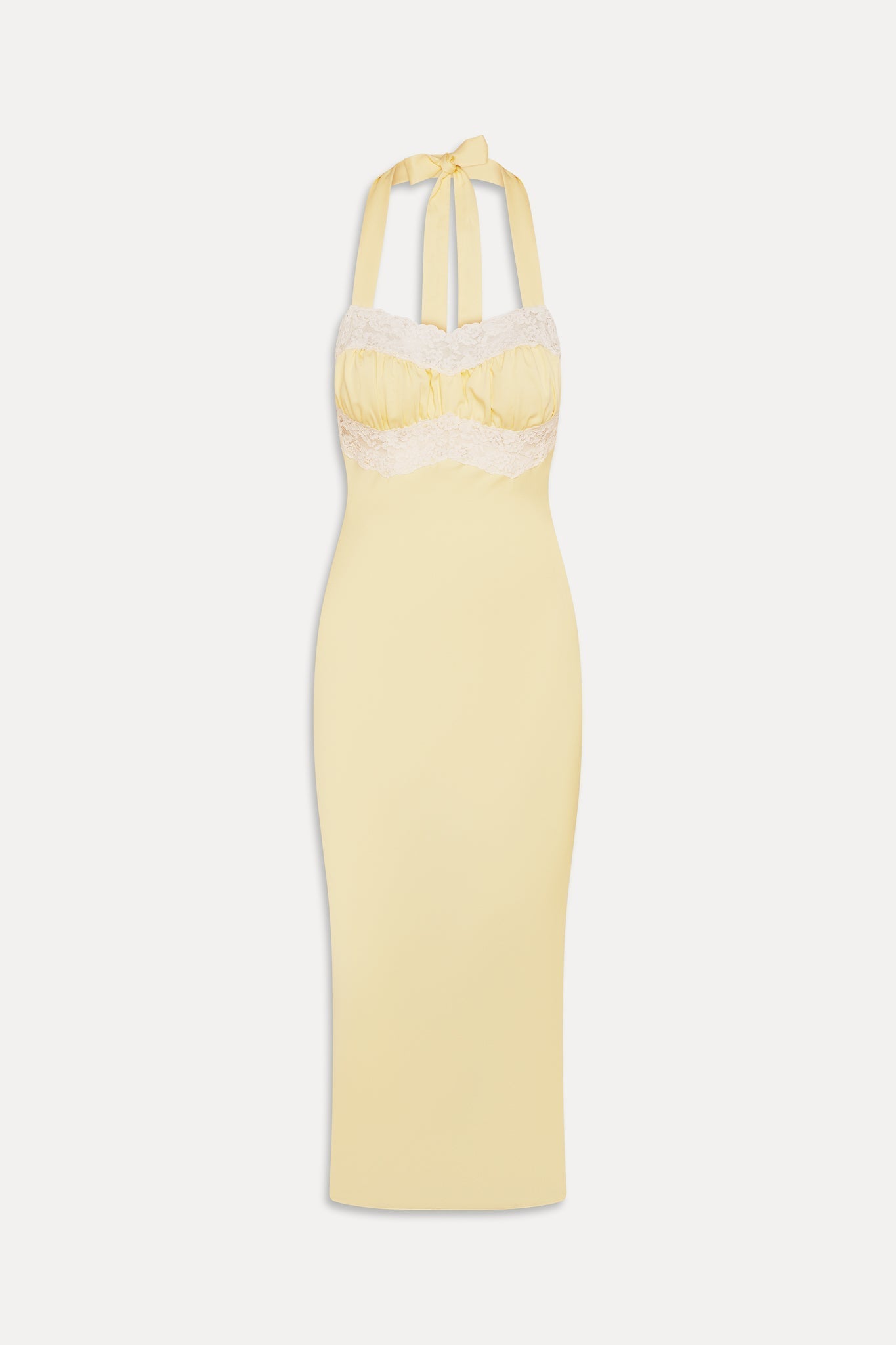 Darcy Satin Midi Dress - Whipped Butter
