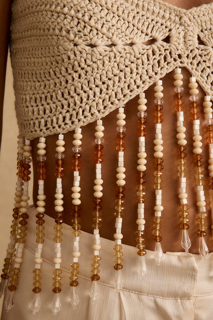 Mai Tai Mirage Crochet Beaded Top