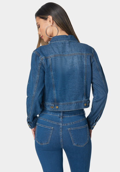 Denim Jacket With Rhinestones