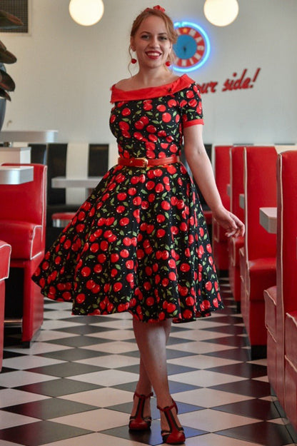 Darlene Cute Cherry Swing Dress