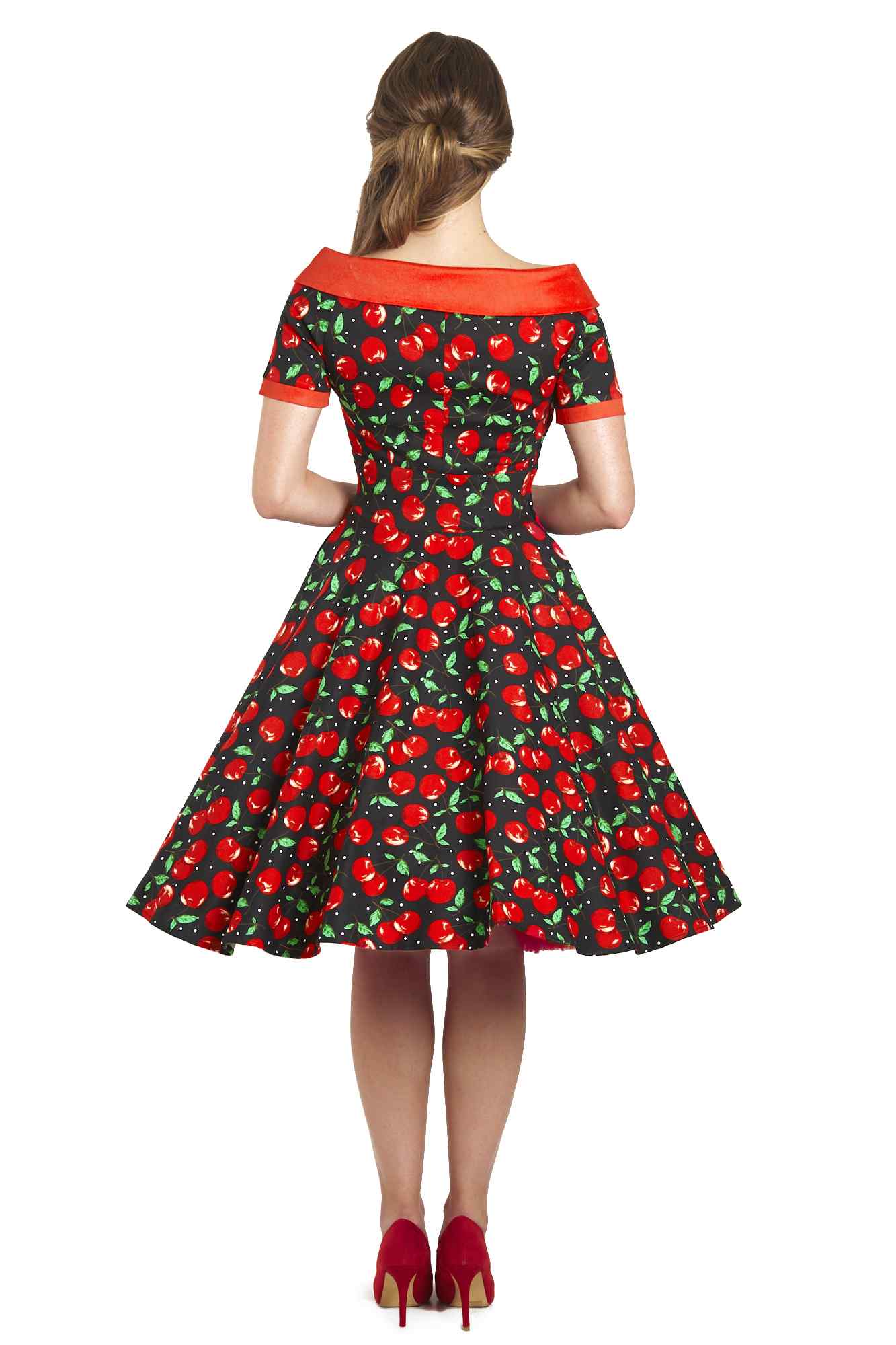 Darlene Cute Cherry Swing Dress