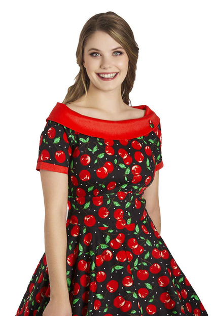 Darlene Cute Cherry Swing Dress