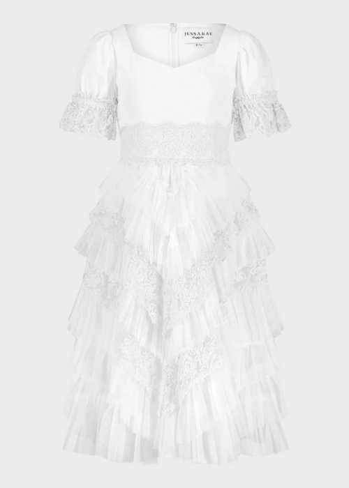Thumbelina Girls Dress White