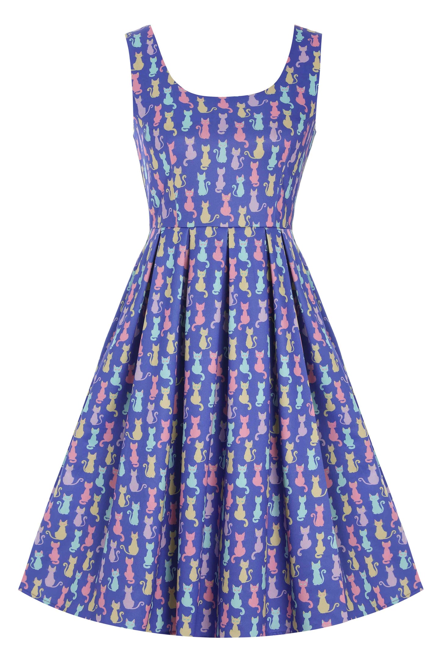 Amanda Multicoloured Cat Swing Dress