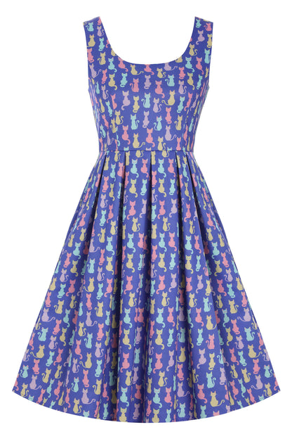 Amanda Multicoloured Cat Swing Dress