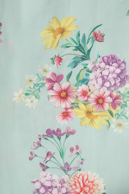 Lisette Pastel Floral Bolero Jacket in Light Green