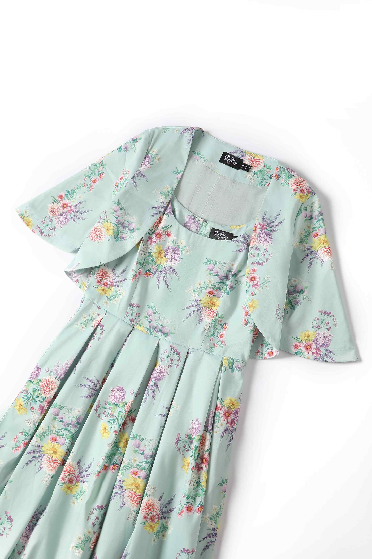 Lisette Pastel Floral Bolero Jacket in Light Green