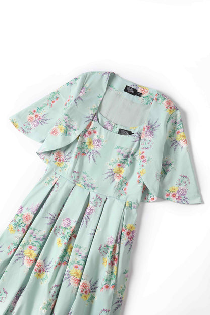 Lisette Pastel Floral Bolero Jacket in Light Green